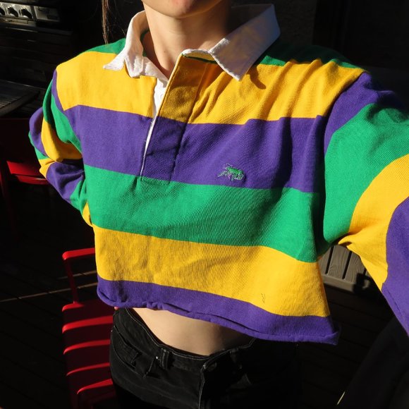 Cropped Long Sleeve Polo Shirt - Picture 2 of 8